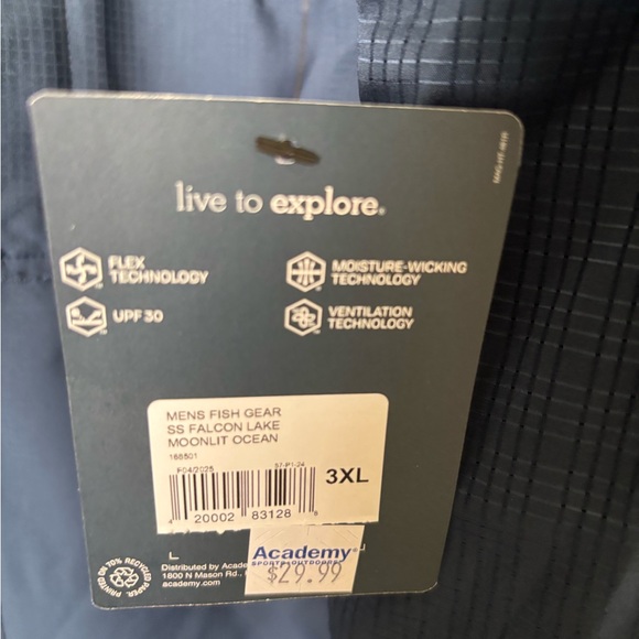 NWT Magellan Outdoors Navy Button-Up Shirt - Picture 3 of 4